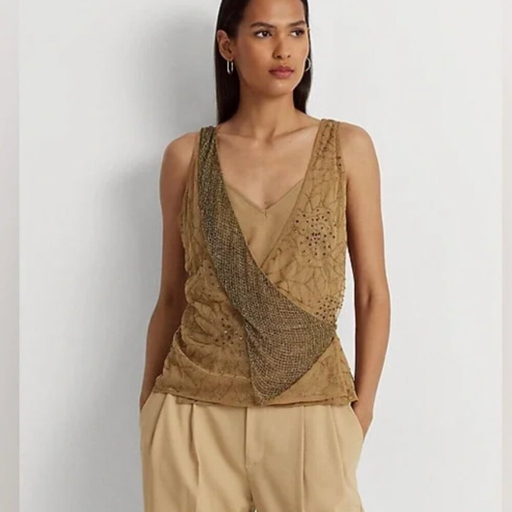 NWT 1X Ralph Lauren wrap top